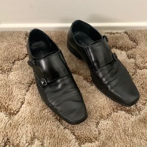 Kenneth Cole Reaction leather men’s black dress shoe size 8.5